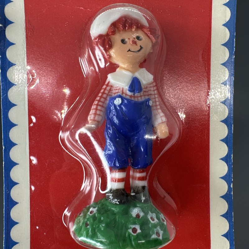 Vintage Raggedy Ann & Andy Plastic Figurines Cake Topper 1974 Bobbs Merrill NOS gallery