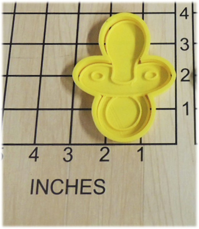 Pacifier shape baby shower Cookie Cutter and Stamp #1093