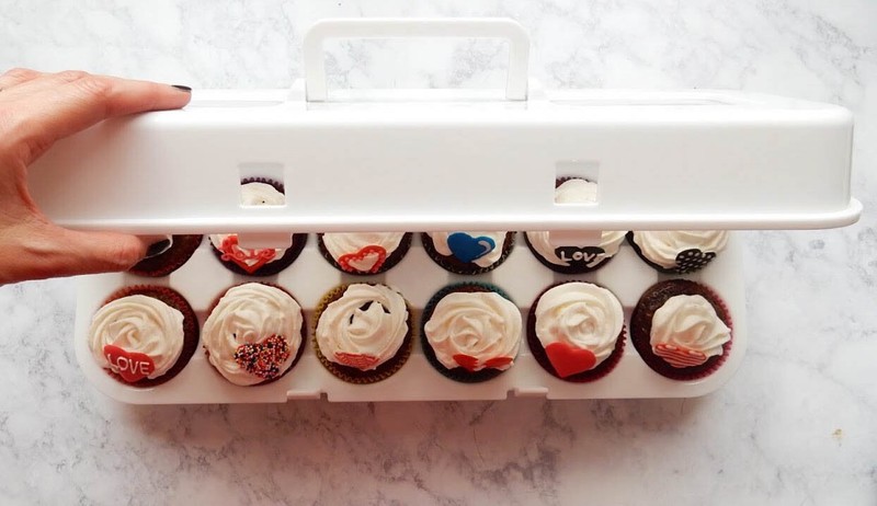 Bakelicious 73902, 6.5 x 17.5 x 5 inches, White Cupcake Cartons/Carrier