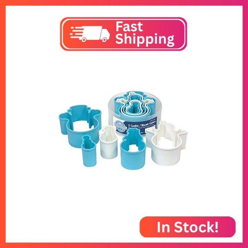 R&M International Snowman Cookie and Biscuit Cutters, Assorted Sizes, Bright Col