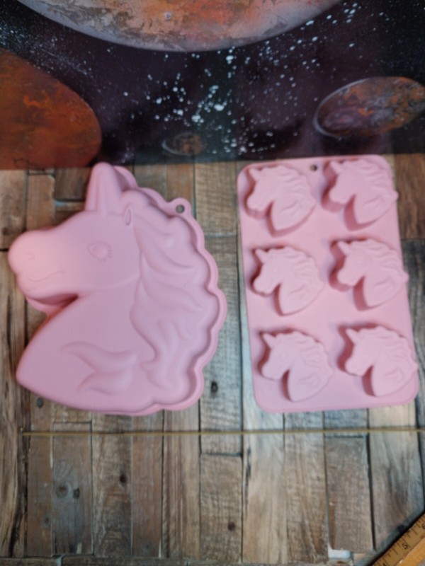 Unicorn Silicone Cake Mold Set 6 Mini Cupcake Muffin Chocolates Jelly molds lot
