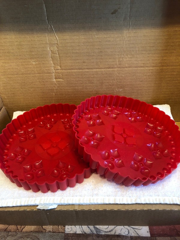 Pair Of Silicone Floral Design Cake Molds