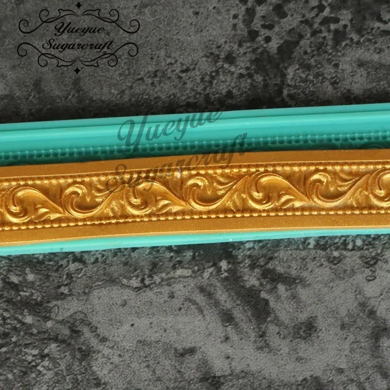 Baroque Scroll Border Silicone Mold Fondant Sugarcraft Cake Decorating Tool gallery
