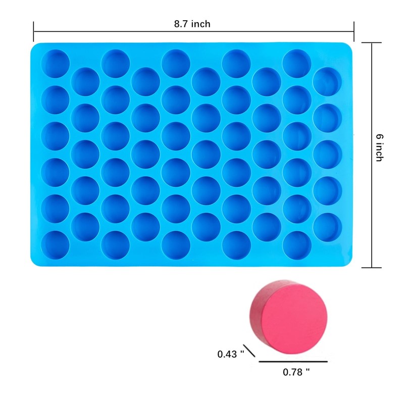 Round Candy Molds Silicone Molds for Hard Candy, Gummy, Caramels Reusable gallery