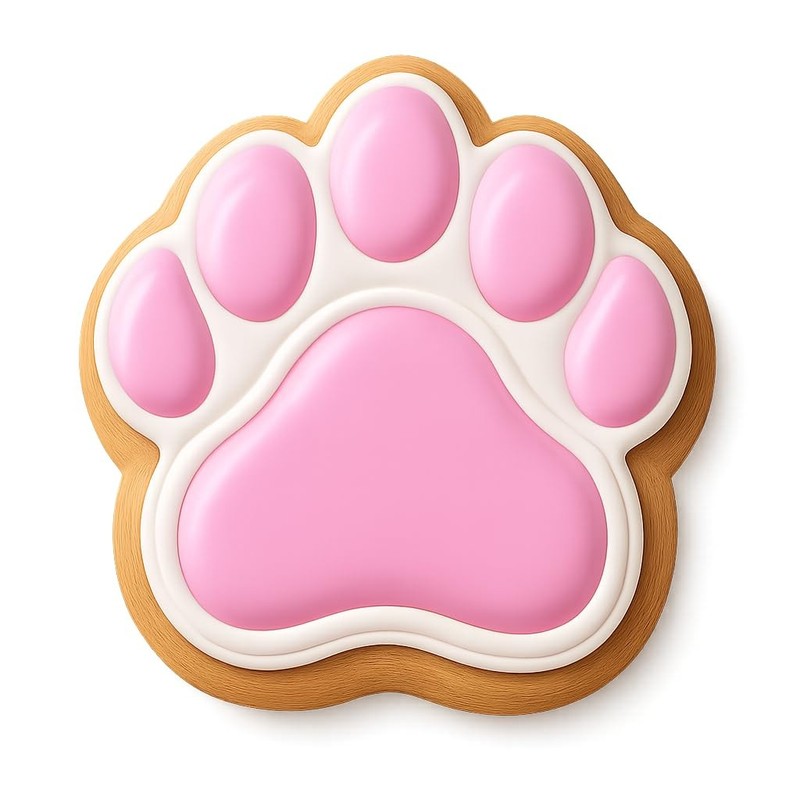Bear Paw Print Cookie Cutter & Stamp, Fondant & Clay Cutter - 4x4" gallery