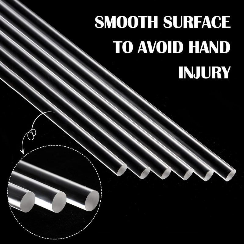 100 Pcs Acrylic Lollipop Sticks 6 Inch Clear Cake Pops Sticks Reusable Candy ... gallery