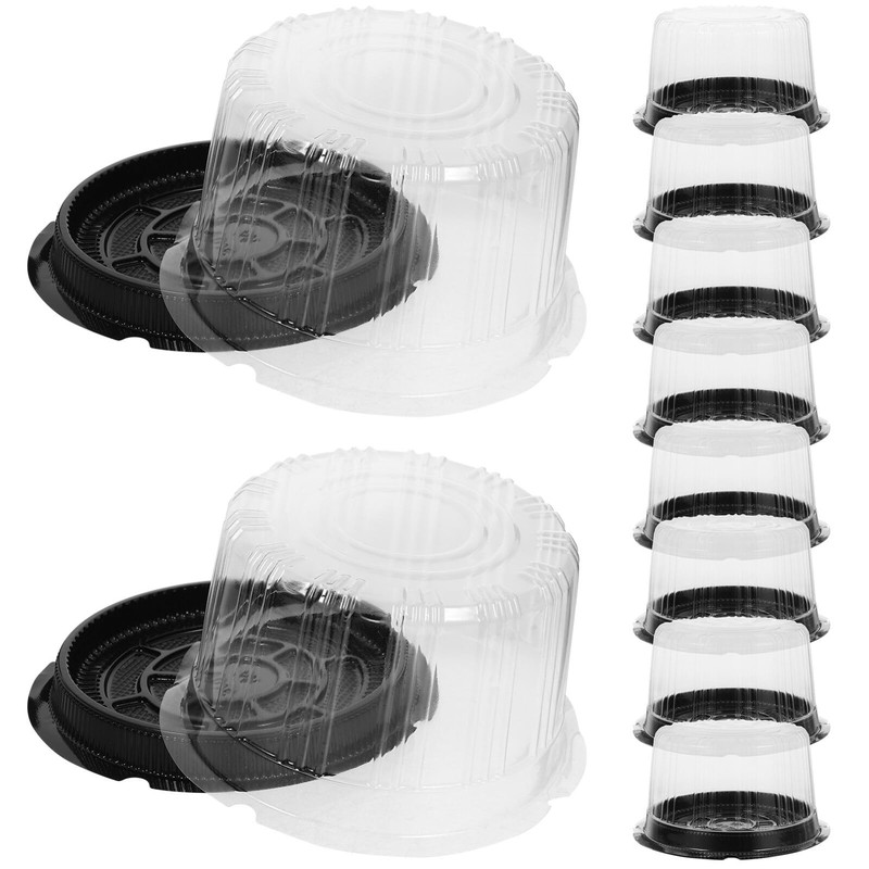 Round Cake Box 6.3 Inch Clear Plastic Cake Carrier with Lid for Bakery Take O…