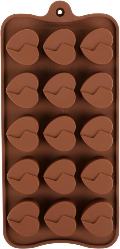 2PACK Heart Peach Break Apart Chocolate Silicone Deep Molds Non-Stick Food Grade gallery