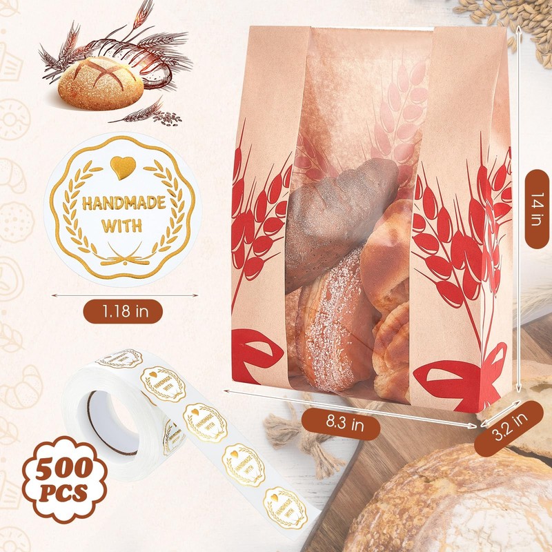 50 Pcs Kraft Paper Bread Bag for Homemade Bread Large Sourdough Loaf Bag with... gallery