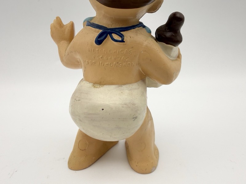 Vtg Wilton Blue Baby First 1st Birthday Brunette Cake Decoration Topper 4.5"H gallery