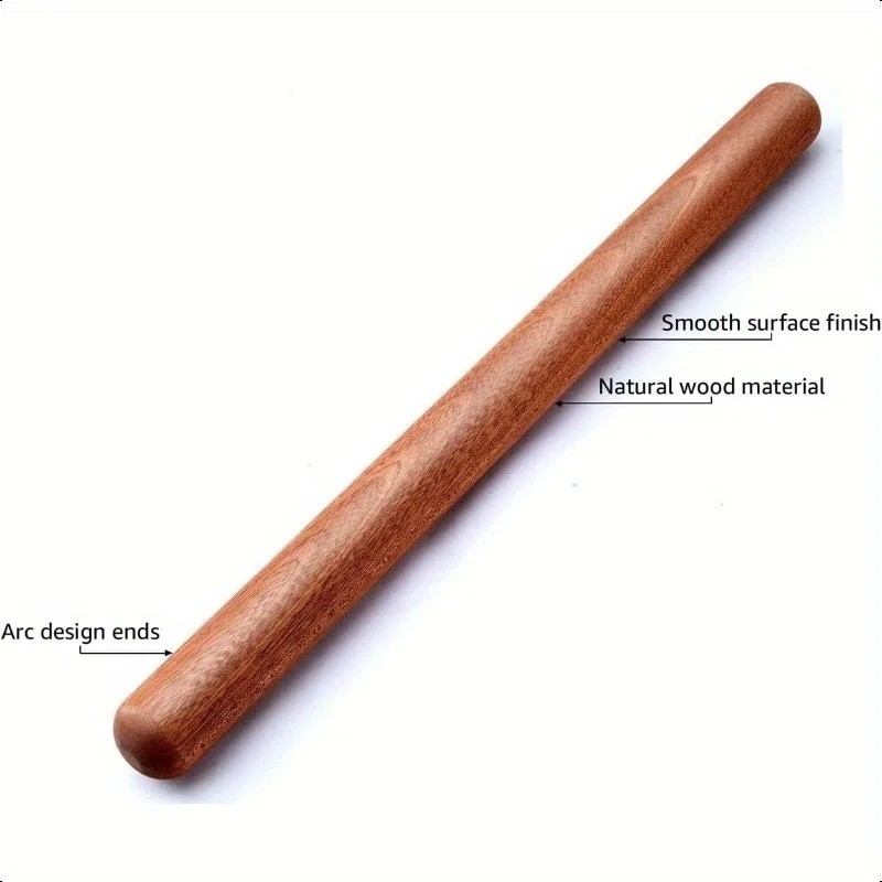 Wood Rolling Extra Long Thickened Rolling Pin For Baking Wooden Dough Roller gallery