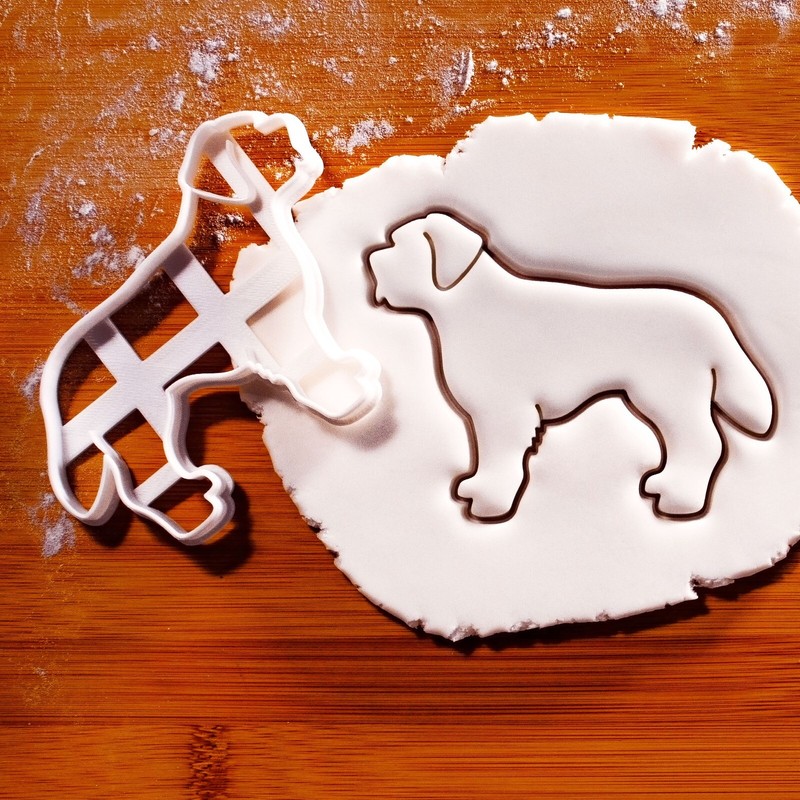 Set of 2 St Bernard Cookie Cutters - Cute dog treats pet adoption vet bakery gallery