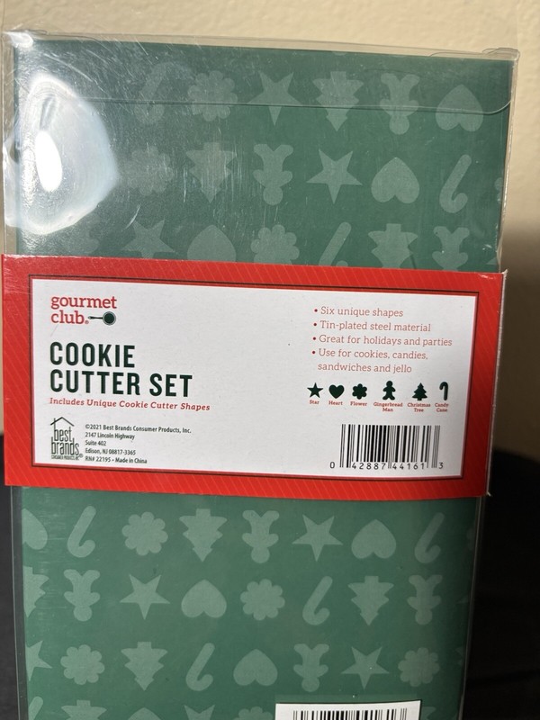 Gourmet Club 6-pack Unique Shapes Tin-Plated Cookie Cutter Set BNIB! gallery