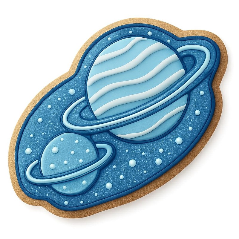 Parallel Orbit Planets Cookie Cutter & Stamp, Fondant & Clay - 4x2.5 gallery