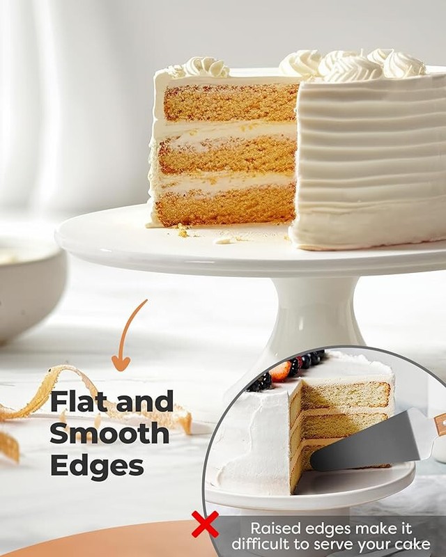 Kootek White Cake Stand 12 X 12 Inches Porcelain Cake Plate w/ Pedestal Stand gallery