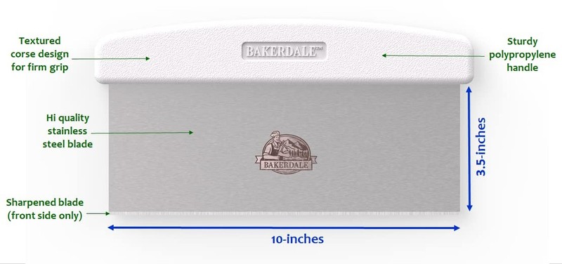 Bakerdale Large Bench, Dough, Cake Scraper, Icing Smoother Spreader, 10-inch ... gallery