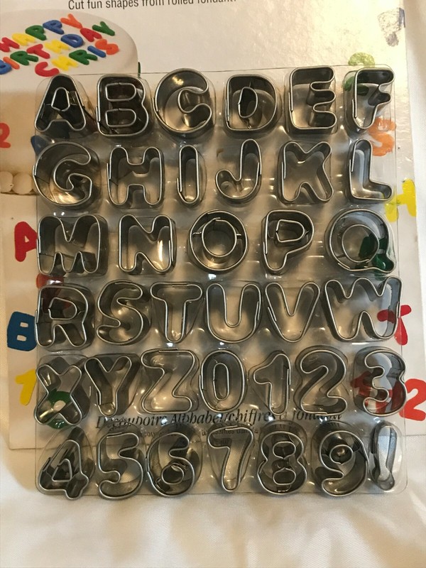 Wilton - Alphabet and Number Fondant Cut Outs gallery