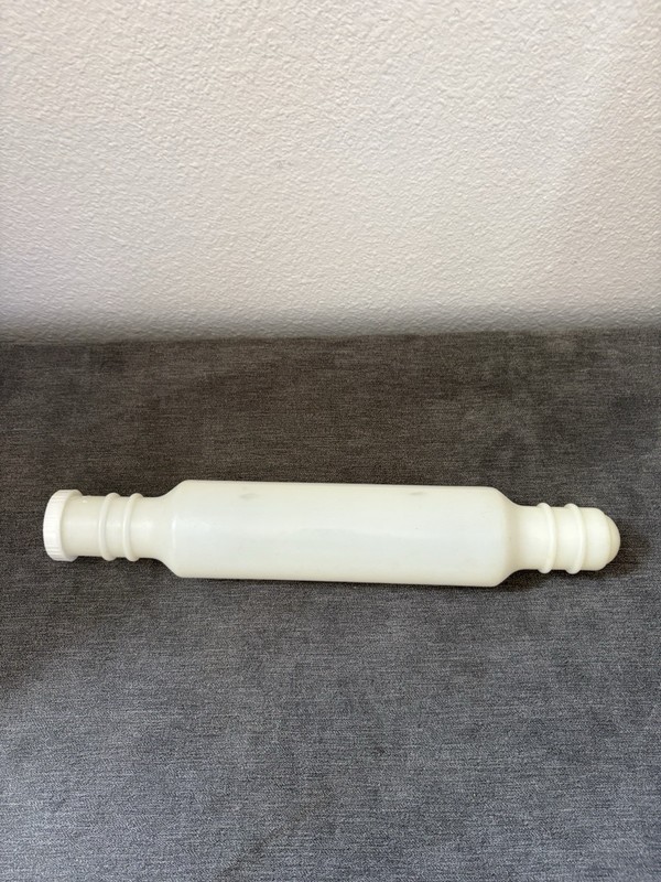 Vintage Tupperware Fill N Chill Rolling 1003 Pin 15.5” Dough Roller Plastic Cap