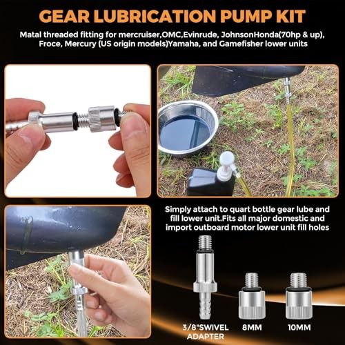 Lower Unit Gear Oil Pump for Standard Quart Bottles for 28mm bottle caps，10CC gallery