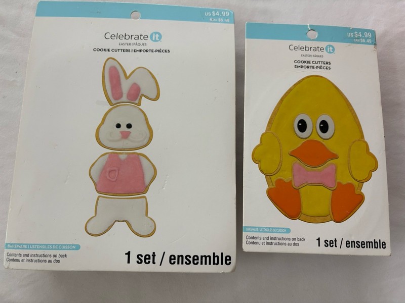 Celebrate It Easter Bunny And Egg Cookie Cutters New