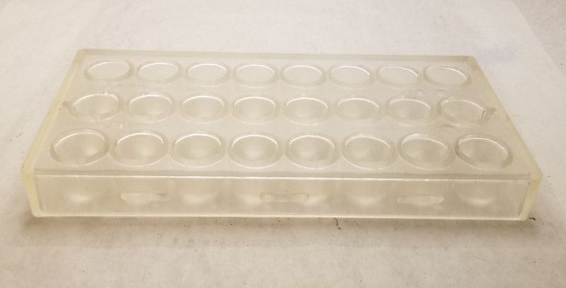 Injection Polycarbonate Professional Quality Round Praline Chocolate Mold -2 pcs