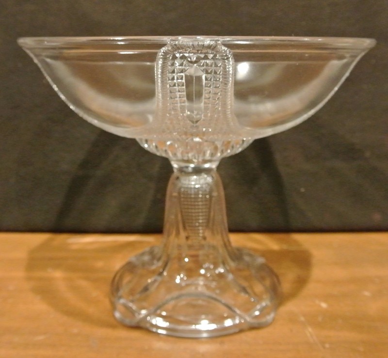 Antique Curtain Tie Back Compote Early American Pattern Glass Adams & Co
