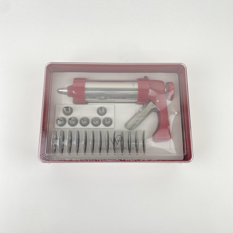 New in Box Sealed Wolfgang Puck 23-Piece Red Cookie Press & Decorating Set gallery
