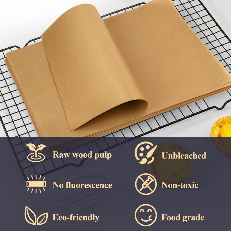 200PCS Unbleached Parchment Paper for Air Fryer Liners,9x13 Inch gallery