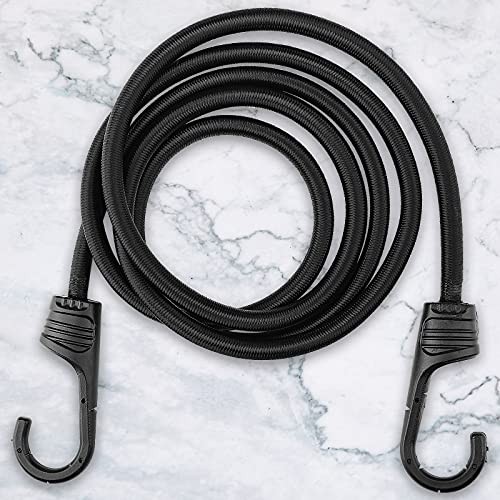 7" Black Bungee Cords with Hooks - Heavy Duty Pcs 72" - 2 Pack gallery