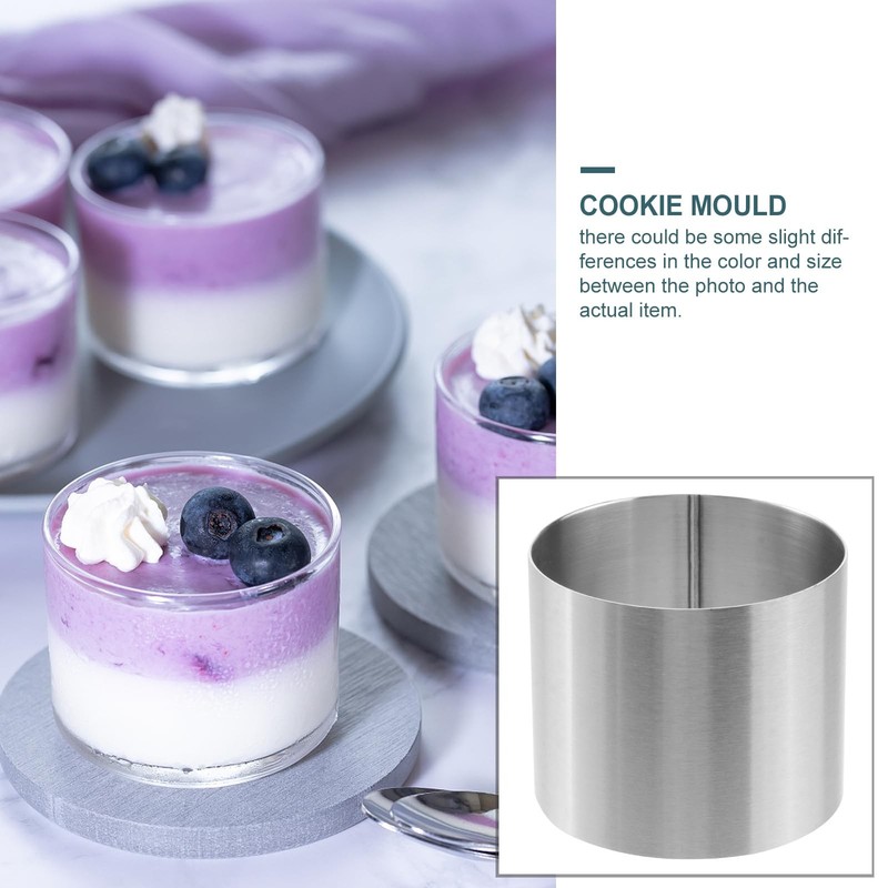 6 PCS 2 Inch Diameter Circular Stainless Steel Cake Cookie Baking Molds Rings gallery