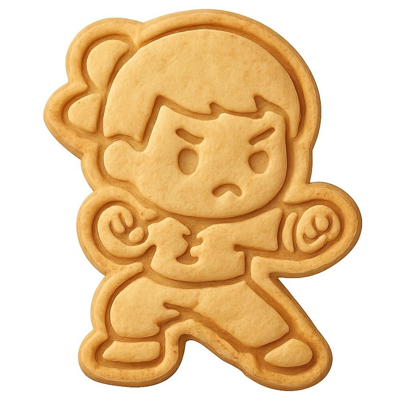 Chibi Kung Fu Boy Stance Cookie Cutter & Stamp, Fondant & Clay – 3×4