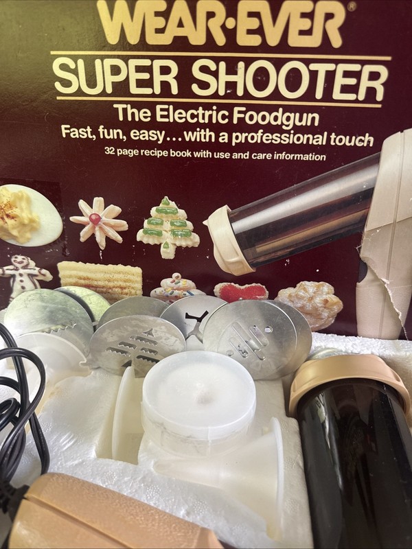 VTG Wear-Ever Super Shooter 70123 Electric Cookie Press FoodGun Complete TESTED gallery