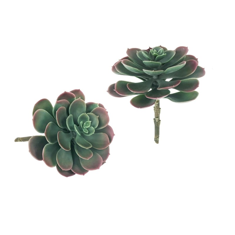 Gcrdplat 2Pcs Artificial Succulent 5 inches x 5 x 6.3 inches, Autumn
