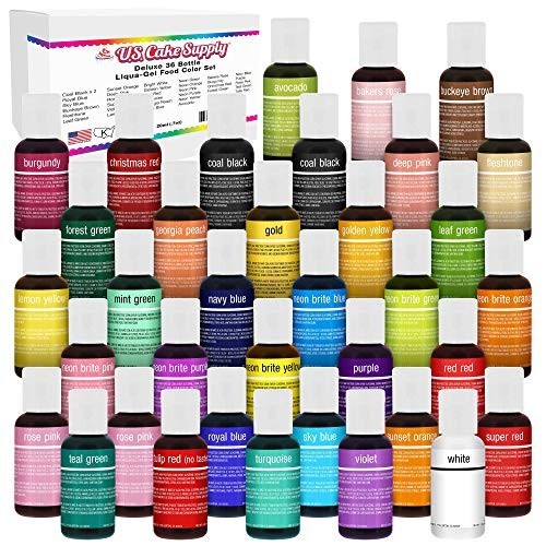 36 Color Liqua-Gel Food Coloring Set for Baking & Cake Decorating - 0.75 fl oz B gallery