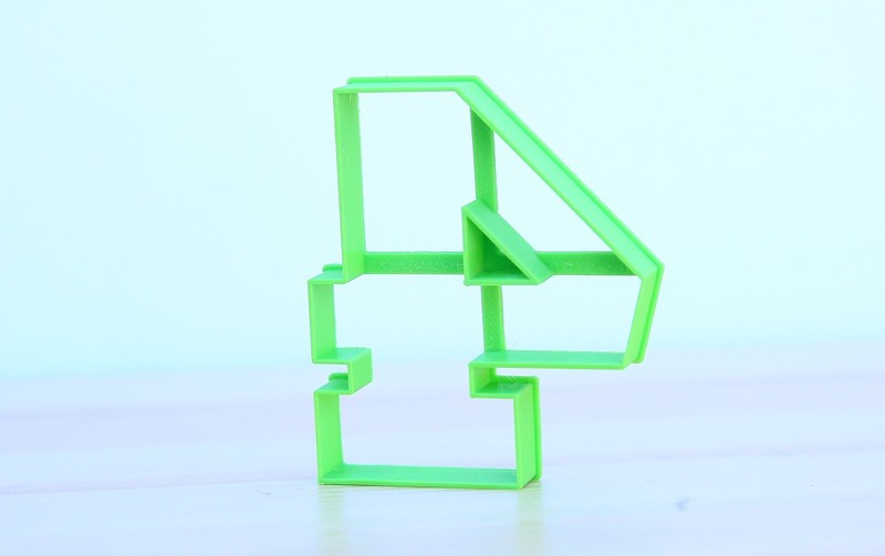 Number Four Digit 4 Cookie Fondant Cutter Cake Mould Large size 8cm Height gallery