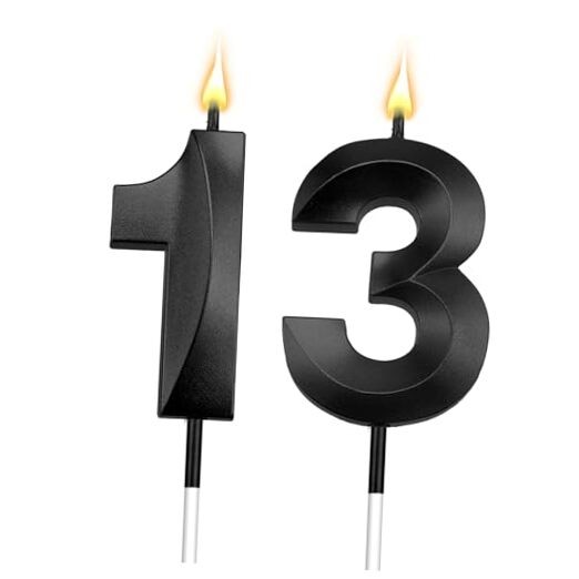 th Birthday Candles Candles, Happyth Birthday Candles Birthday 13 Black