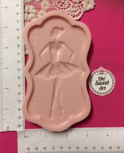 Ballet Logo silicone sports mold fondant cake decorating food wax soap FDA gallery
