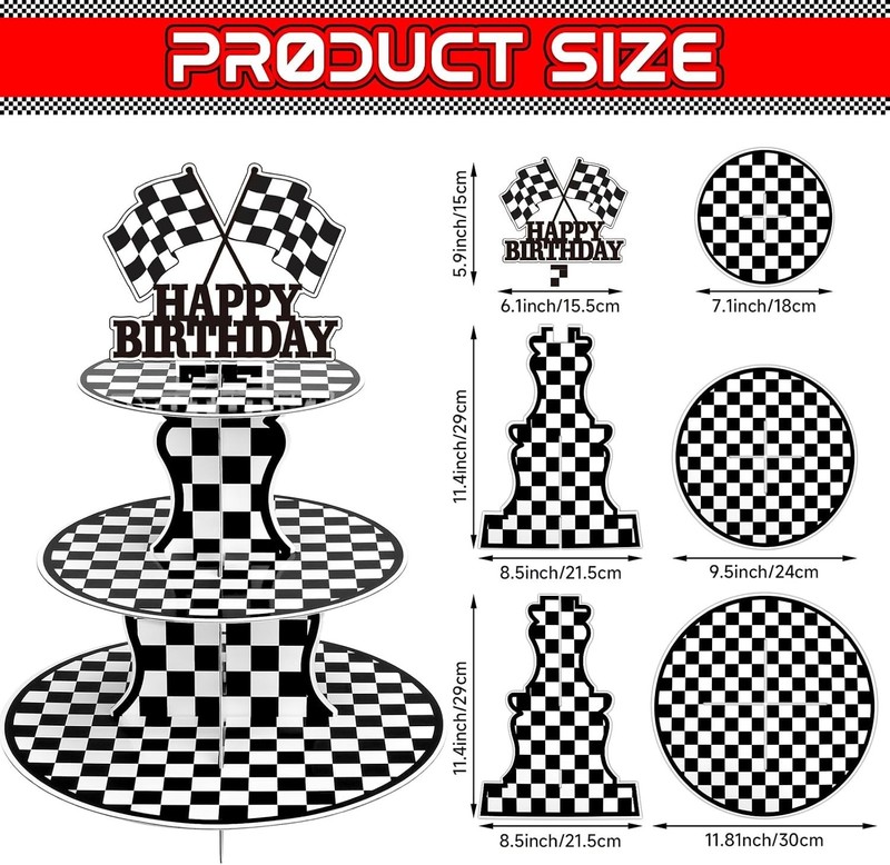 Race Car Cupcake Stand 2 Pack Birthday Party Decorations Truck Theme Favors gallery