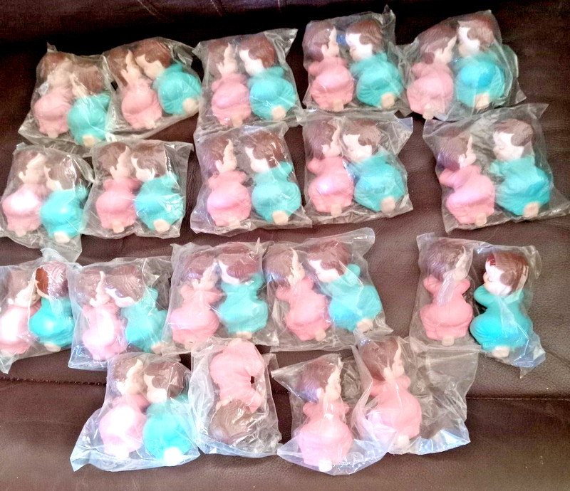 53 BABIES- Vintage Cup Cake Toppers Gender Reveal, Baby Shower gallery