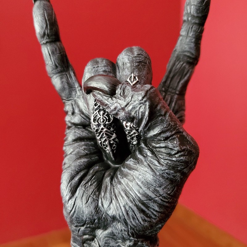 7 in Baphomet hand Resin, plaster, beeswax candle, soap mold 0-1 gallery