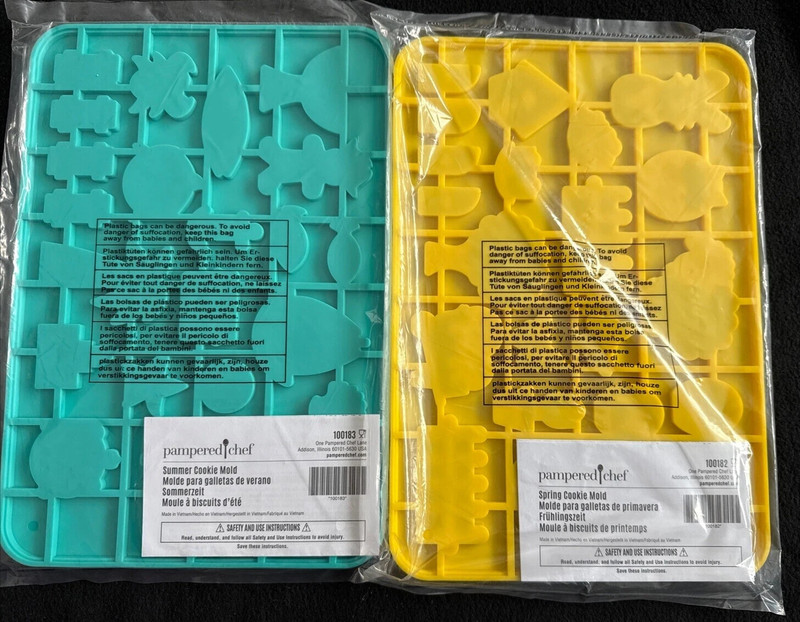 Pampered Chef Spring & Summer Silicone Candy Cookie Molds 100182 & 100183 New gallery