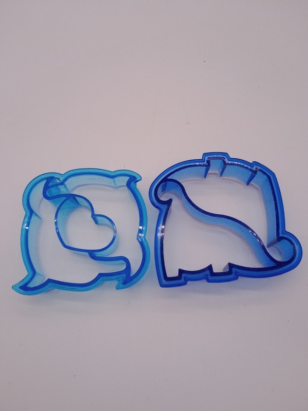2 Piece Sandwich Mold Cutter Dino, Dolphins & Heart