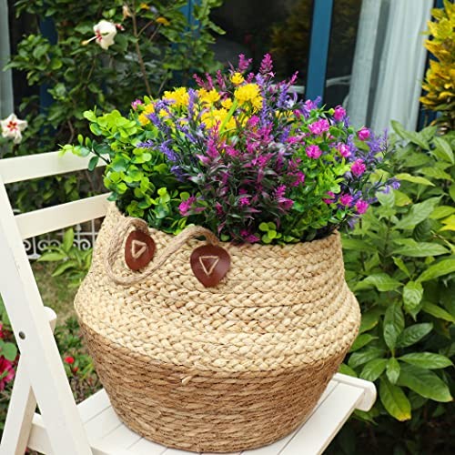 24 Bundles Artificial Fake Flowers Outdoor, 6 Styles UV 24pcs Mixed Color gallery