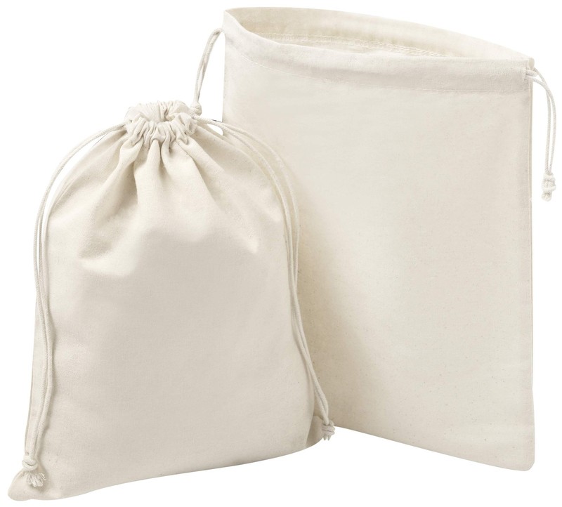 DR 100% Cotton Muslin Drawstring Bags (8x10 Inch - 12-Pack) Natural Unbleache... gallery