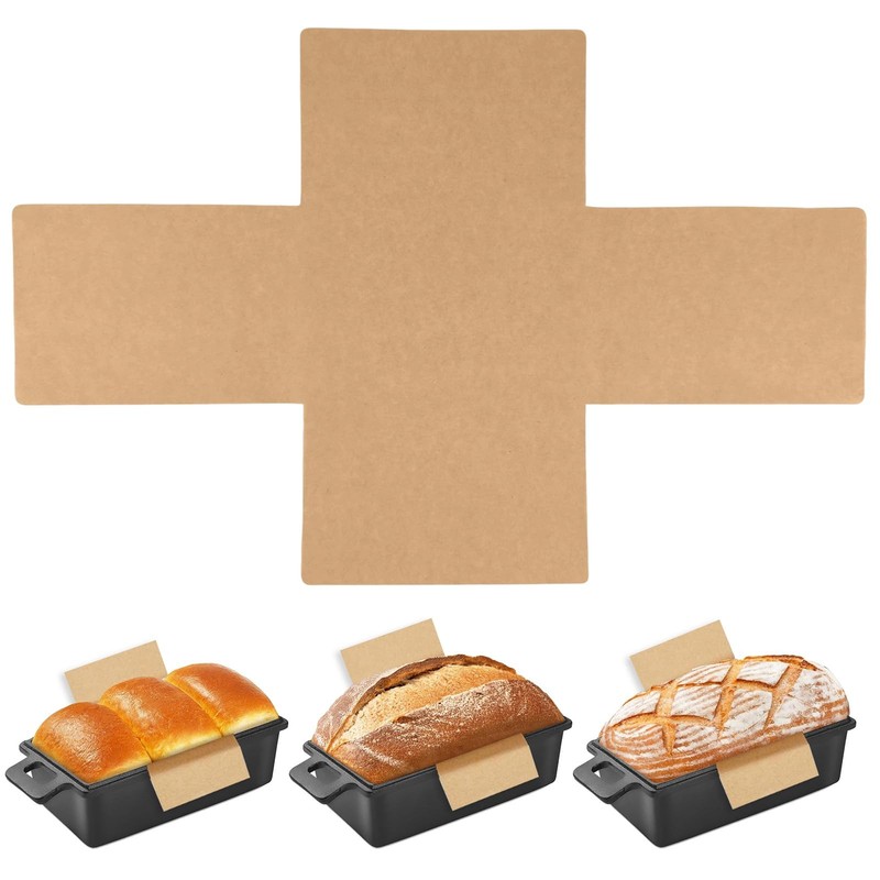 QTRQTR 100 Pcs Parchment Paper Loaf Pan Liners for 8.27*4.33 inch, Brown