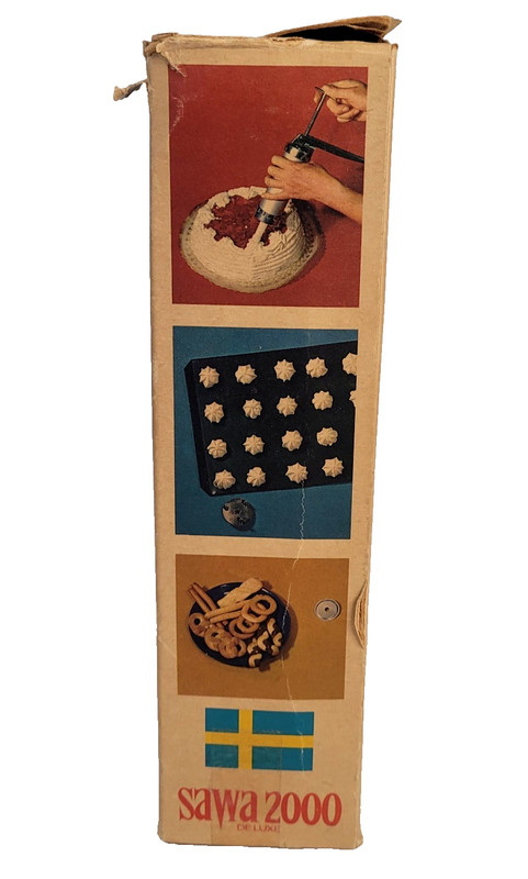 SAWA 2000 Deluxe Swedish Metal Cookie Gun Decorator Press Kit - ONE DISC MISSING gallery