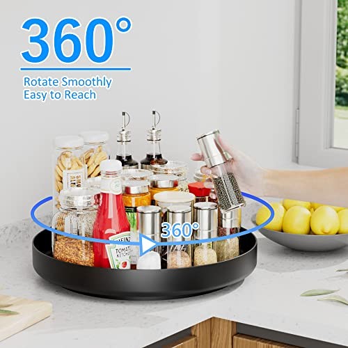 Lazy Susan Turntable Organizer - 13 inch Rotating Spice Rack 13inch Black gallery