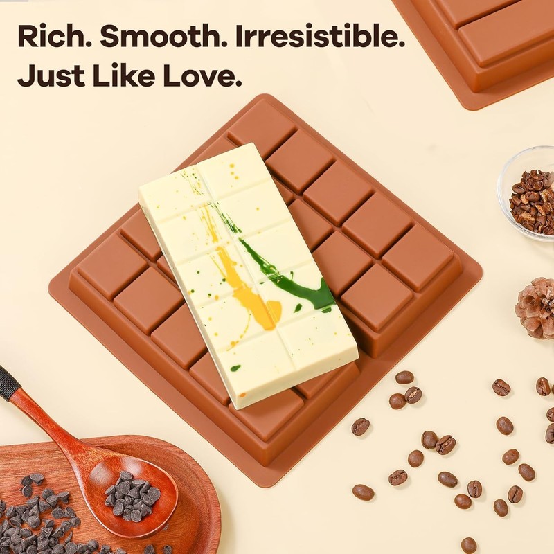Dubai Chocolate Molds 1 Inch Deep, Silicone Chocolate Bar Mold – Non-Stick, F... gallery