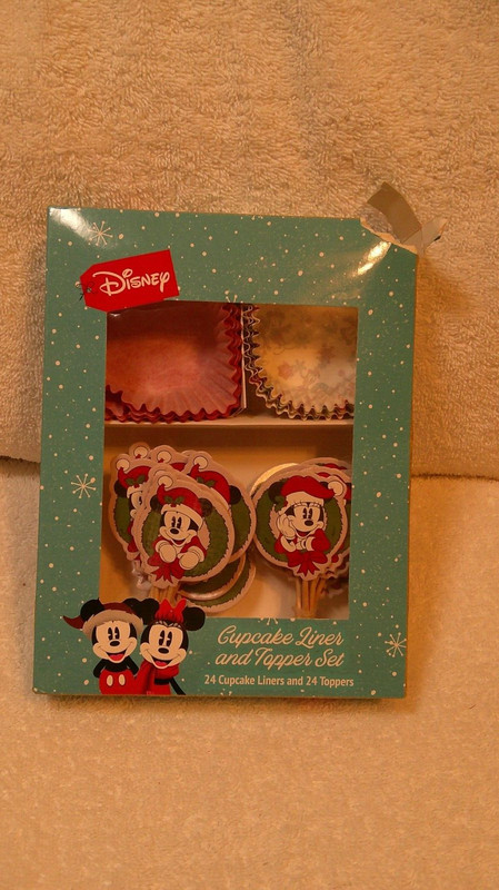 Disney Mickey Mouse 24 Cupcake Liners & 24 Toppers New Pkg. Is Cut On Right Top