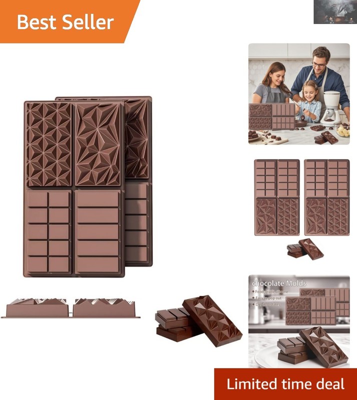 Multipurpose 2 Pack Silicone Molds – Perfect for Chocolate, Candies & More!